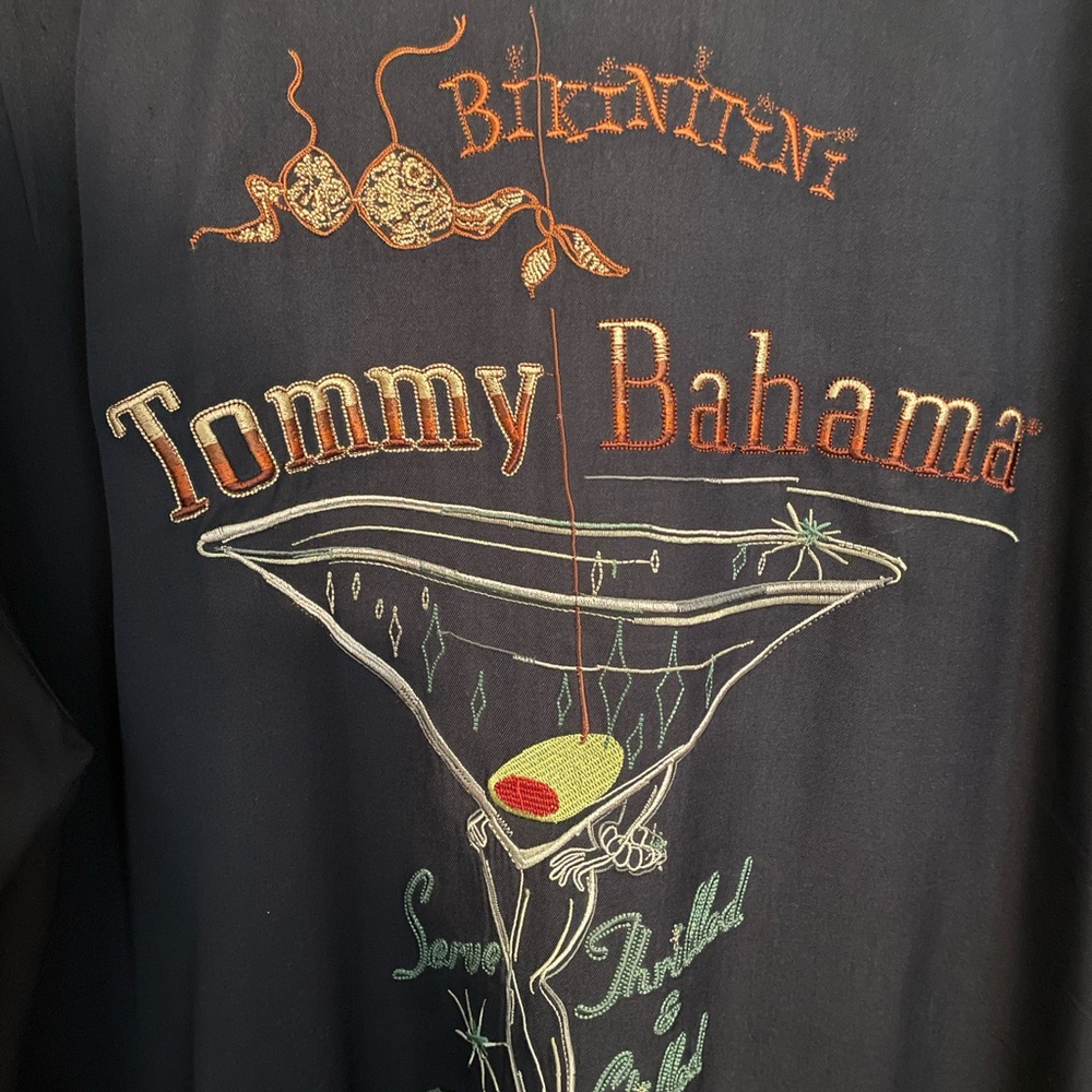 Tommy Bahama Navy 100% Silk Shirt